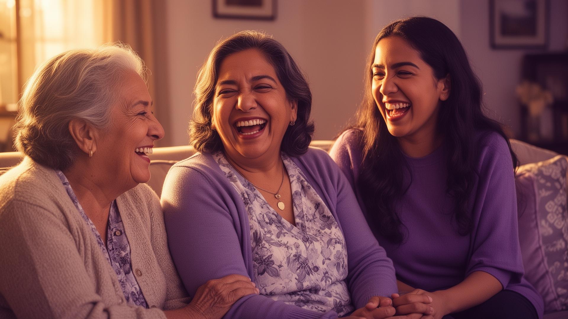Latino family enjoying time together